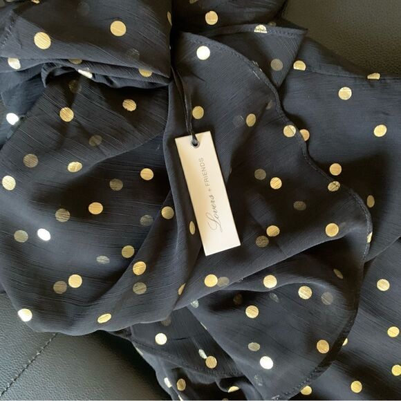 LOVER & FRIENDS BLACK GOLD MINI DRESS - Picture 7 of 10